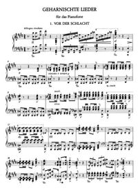 Geharnischite Lieder 1. Vor der Schlacht - Franz Liszt